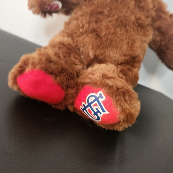 Build A Bear WorkShop St.Louis Cardinals Small Brown Bear 10in 06/18. Blue Eyes - Picture 3 of 11